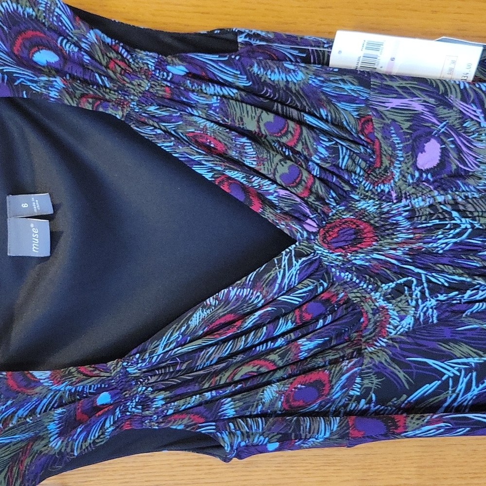 NWT MUSE Purple Artistic Dress - Picture 2 of 9